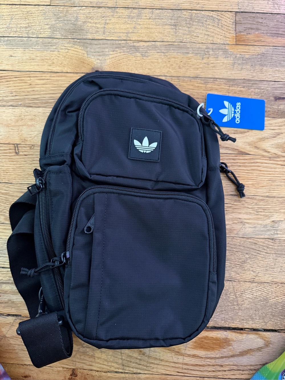 adidas Black Trefoil Utility Sling Bag